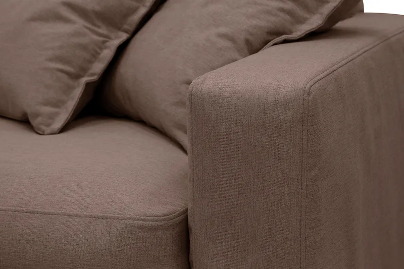 Valencia Ekstra dyp 3-seters sofa med avtakbart og vaskbart trekk - Mørkebrun - Møbler - Sofaer - 3 seter sofa
