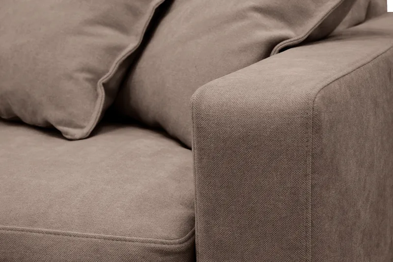 Valencia Ekstra dyp 3-seters sofa med avtakbart og vaskbart trekk - Mørkebrun - Møbler - Sofaer - 3 seter sofa