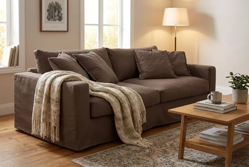 Valencia Ekstra dyp 3-seters sofa med avtakbart og vaskbart trekk - Mørkebrun - Møbler - Sofaer - 3 seter sofa