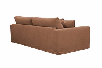Valencia Ekstra dyp 3-seters sofa med avtakbart og vaskbart trekk - Rustbrun - Møbler - Sofaer - 3 seter sofa