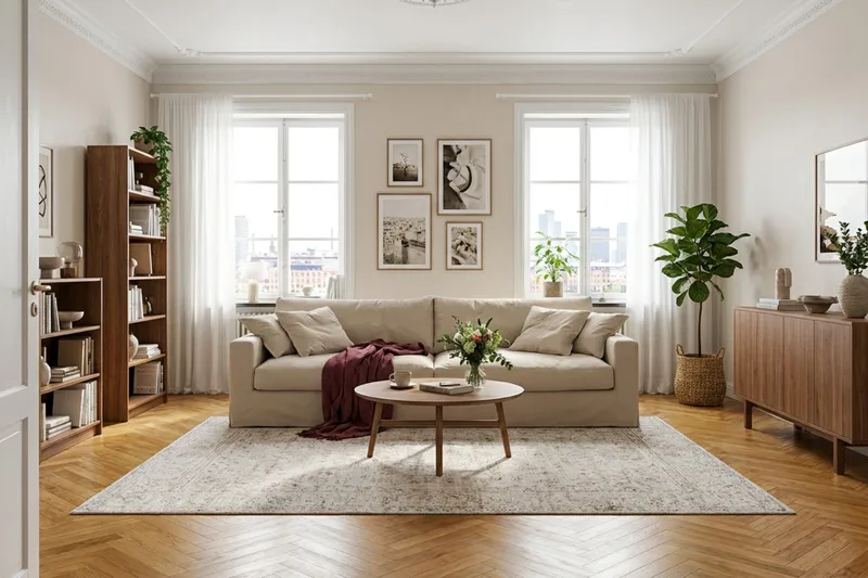 Valencia ekstra dyp 4-seters sofa - Beige - Møbler - Sofaer - 4 seter sofa