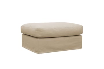 Valencia Extra Dyp 3-seters sofa + fotskammel med avtakbart og vaskbart trekk - Beige - Møbler - Sofaer - Sofagrupper