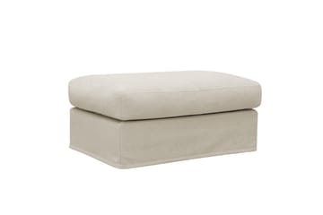 Valencia Extra Dyp 3-seters sofa + fotskammel med avtakbart og vaskbart trekk - Beige - Møbler - Sofaer - Sofagrupper