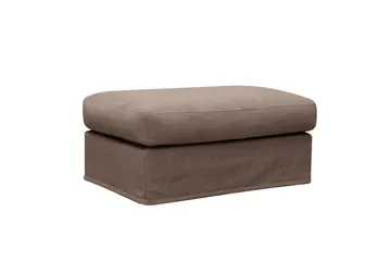 Valencia Extra Dyp 3-seters sofa + fotskammel med avtakbart og vaskbart trekk - Mørkebrun - Møbler - Sofaer - Sofagrupper