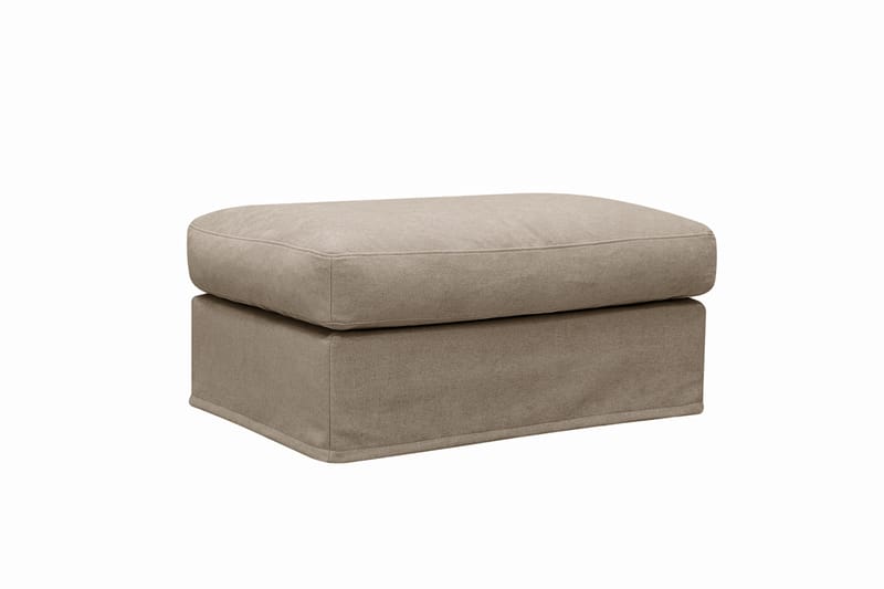 Valencia Extra Dyp 3-seters sofa + fotskammel med avtakbart og vaskbart trekk - Brun - Møbler - Sofaer