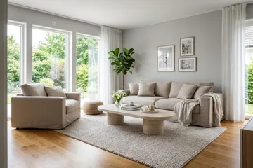 Valencia Extra Dyp 3-seters sofa + lenestol med avtakbart og vaskbart trekk - Lysebrun - Møbler - Sofaer - Sofagrupper