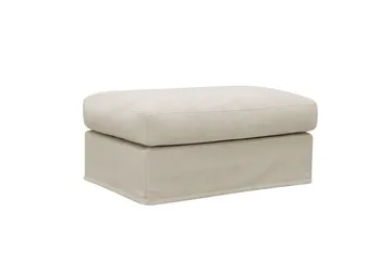 Valencia Extra Dyp 5-seters sofa + fotskammel med avtakbart og vaskbart trekk - Beige - Møbler - Sofaer