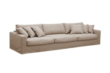 Valencia Extra Dyp 5-seters sofa + lenestol med avtakbart og vaskbart trekk - Lysebrun - Møbler - Sofaer - Sofagrupper