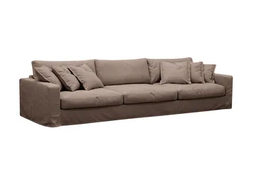 Valencia Extra Dyp 5-seters sofa + lenestol med avtakbart og vaskbart trekk - Mørkebrun - Møbler - Sofaer - Sofagrupper