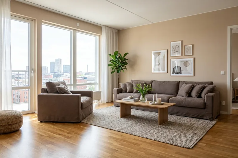 Valencia Extra Dyp 5-seters sofa + lenestol med avtakbart og vaskbart trekk - Mørkebrun - Møbler - Sofaer - Sofagrupper