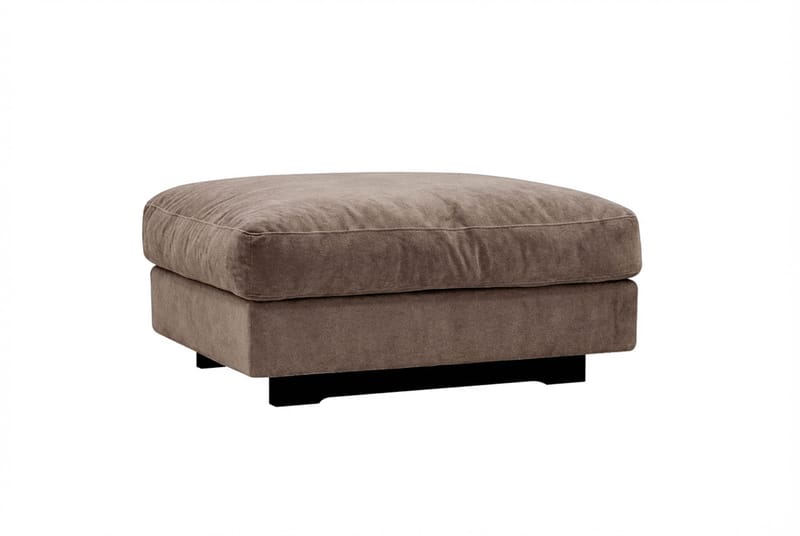 Valencia sofagruppe ekstra dyp 3-seters sofa + fotskammel i chenille - Mørkbrun - Møbler - Sofaer - Hjørnesofaer