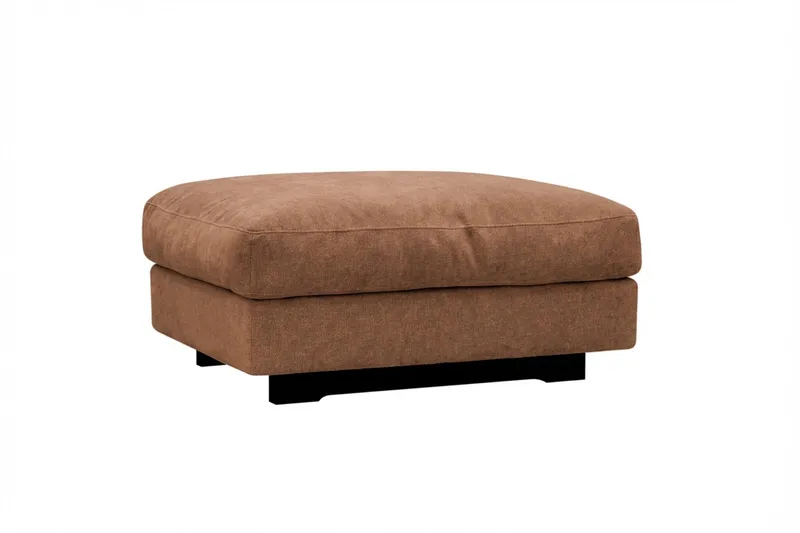 Valencia sofagruppe ekstra dyp 3-seters sofa + fotskammel i chenille - Rustbrun - Møbler - Sofaer - Hjørnesofaer