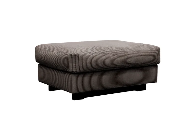 Valencia sofagruppe ekstra dyp 3-seters sofa + fotskammel - Mørkegrå - Møbler - Sofaer - Hjørnesofaer