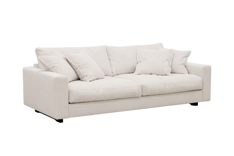 Valencia sofagruppe ekstra dyp 3-seters sofa + fotskammel - Offwhite - Møbler - Sofaer - Hjørnesofaer