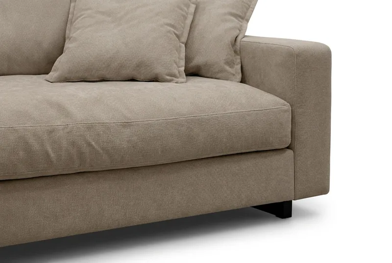 Valencia Sofagruppe Ekstra Dyp 4-seters Sofa + Fotskammel - Brun - Møbler - Sofaer - Sofagrupper