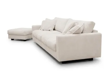 Valencia Sofagruppe Ekstra Dyp 4-seters Sofa + Fotskammel - Offwhite - Møbler - Sofaer - Sofagrupper