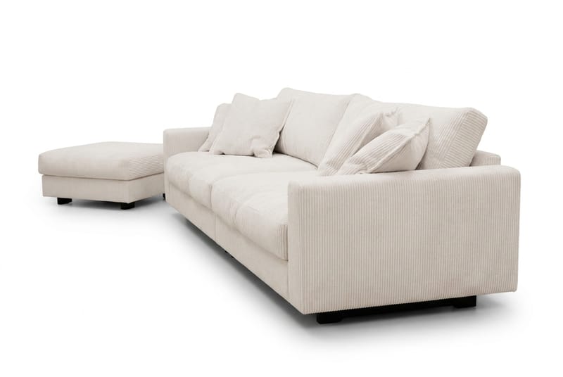 Valencia Sofagruppe Ekstra Dyp 4-seters Sofa + Fotskammel - Offwhite - Møbler - Sofaer - Sofagrupper