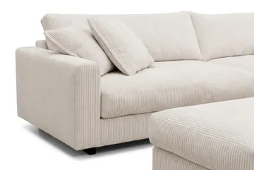 Valencia Sofagruppe Ekstra Dyp 4-seters Sofa + Fotskammel - Offwhite - Møbler - Sofaer - Sofagrupper
