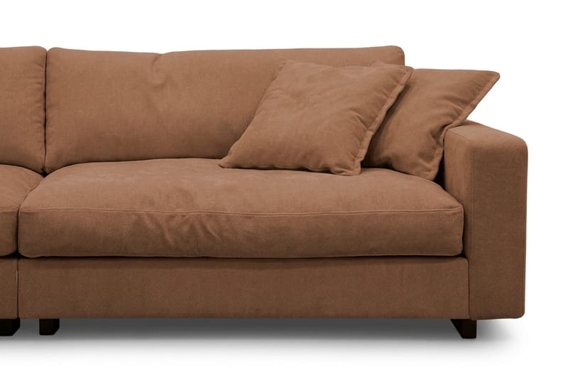 Valencia Sofagruppe Ekstra Dyp 4-seters Sofa + Fotskammel - Rustrødbrun - Møbler - Sofaer - Sofagrupper