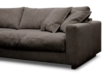 Valencia Sofagruppe Ekstra Dyp 4-seters Sofa + Fotskammel - Taupe - Møbler - Sofaer - Sofagrupper