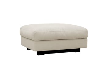 Valencia sofagruppe ekstra dyp 5-seters sofa + fotskammel i chenille - Beige - Møbler - Sofaer - Hjørnesofaer