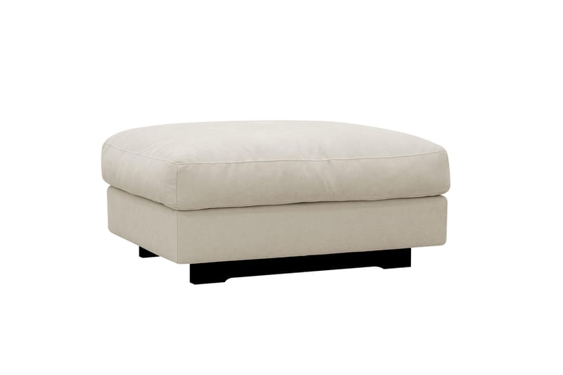 Valencia sofagruppe ekstra dyp 5-seters sofa + fotskammel i chenille - Beige - Møbler - Sofaer - Hjørnesofaer