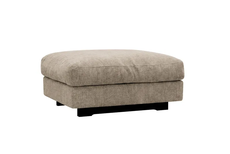Valencia sofagruppe ekstra dyp 5-seters sofa + fotskammel i chenille - Brun - Møbler - Sofaer - Hjørnesofaer