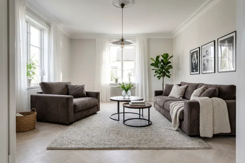 Valencia sofagruppe Extra Dyp 3-seters sofa + lenestol - Brun - Møbler - Sofaer - Sofagrupper