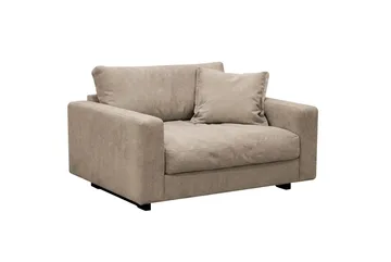 Valencia sofagruppe Extra Dyp 3-seters sofa + lenestol i chenille - Brun - Møbler - Sofaer - Sofagrupper