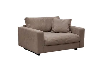 Valencia sofagruppe Extra Dyp 3-seters sofa + lenestol i chenille - Mørkebrun - Møbler - Sofaer - Sofagrupper