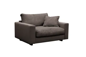 Valencia sofagruppe Extra Dyp 3-seters sofa + lenestol - Mørkegrå - Møbler - Sofaer - Sofagrupper