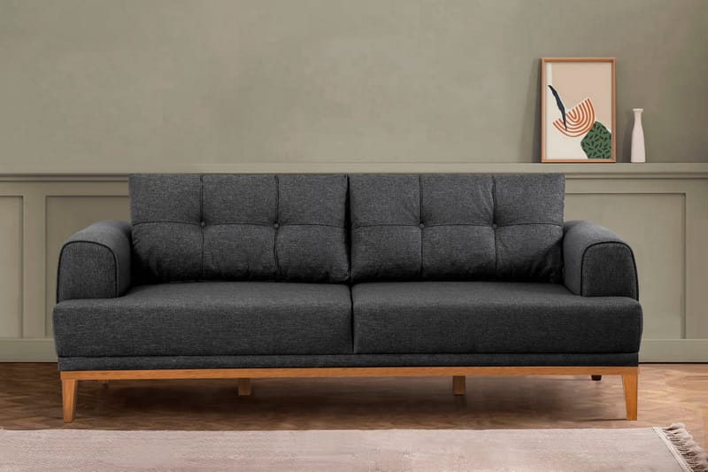Valsot 3-seters Sofa - Antrasitt - Møbler - Sofaer - 3 seter sofa