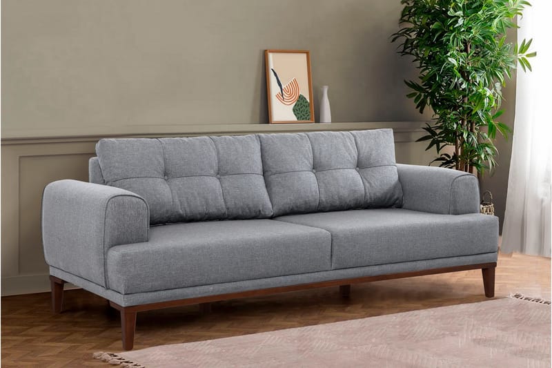 Valsot 3-seters Sofa - Grå - Møbler - Sofaer - 3 seter sofa