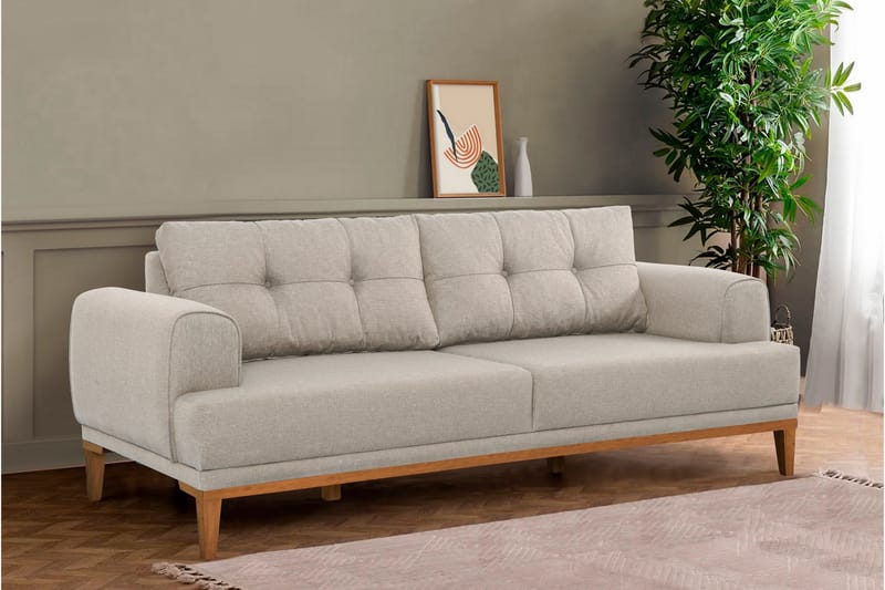 Valsot 3-seters Sofa - Krem - Møbler - Sofaer - 3 seter sofa