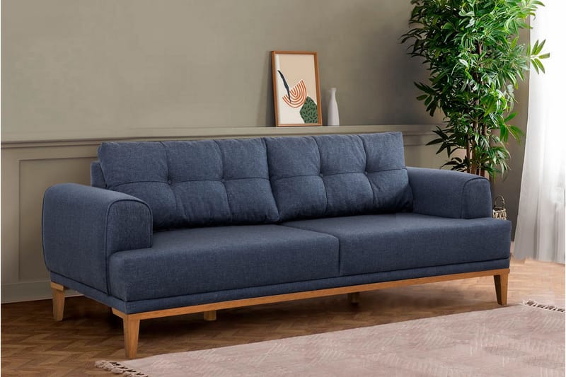 Valsot 3-seters Sofa - Mørkeblå - Møbler - Sofaer - 3 seter sofa