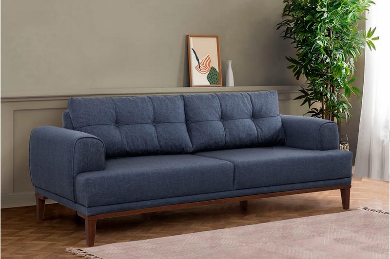 Valsot 3-seters Sofa - Mørkeblå - Møbler - Sofaer - 3 seter sofa