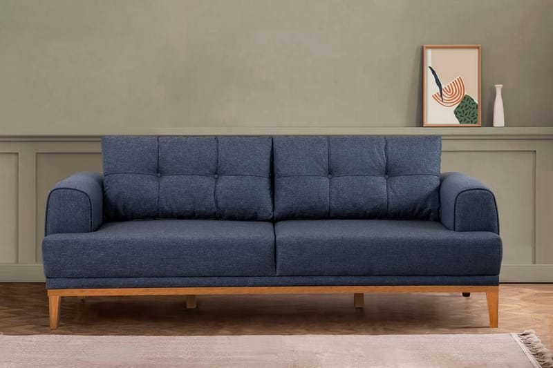 Valsot 3-seters Sofa - Mørkeblå - Møbler - Sofaer - 3 seter sofa