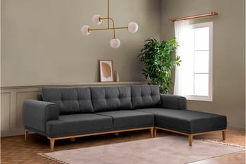 Valsot 4-seters Sofa med Divan - Antrasitt - Møbler - Sofaer - Sofaer med sjeselong - 4 seters sofa med divan