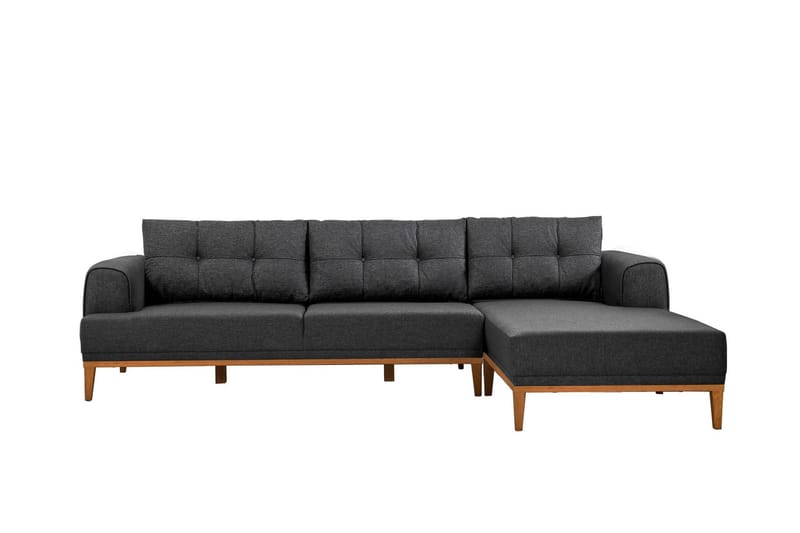 Valsot 4-seters Sofa med Divan - Antrasitt - Møbler - Sofaer - Sofaer med sjeselong - 4 seters sofa med divan