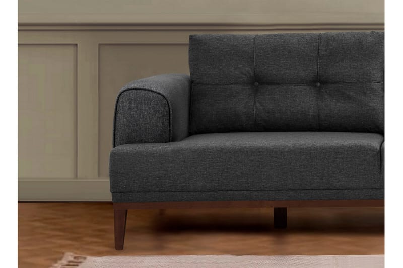 Valsot 4-seters Sofa med Divan - Antrasitt - Møbler - Sofaer - Sofaer med sjeselong - 4 seters sofa med divan