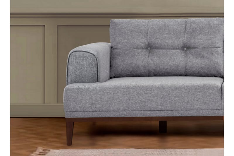 Valsot 4-seters Sofa med Divan - Grå - Møbler - Sofaer - Sofaer med sjeselong - 4 seters sofa med divan