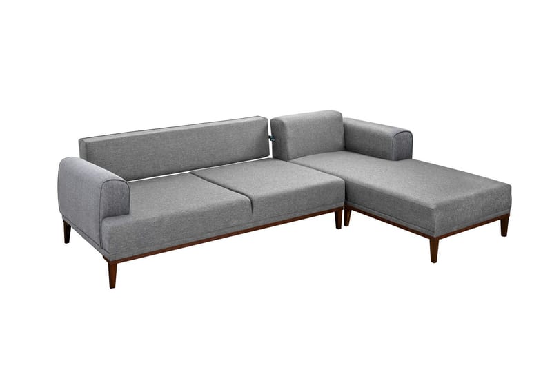 Valsot 4-seters Sofa med Divan - Grå - Møbler - Sofaer - Sofaer med sjeselong - 4 seters sofa med divan