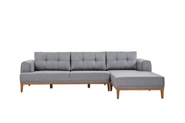 Valsot 4-seters Sofa med Divan - Grå - Møbler - Sofaer - Sofaer med sjeselong - 4 seters sofa med divan