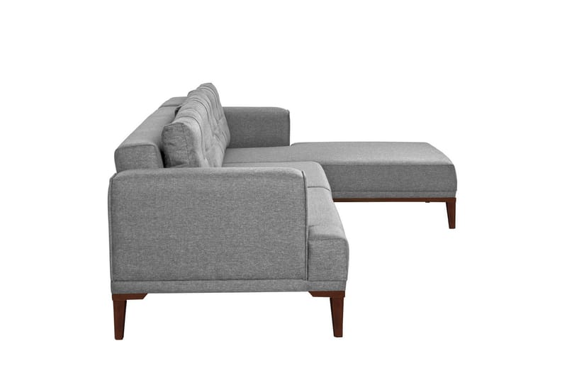 Valsot 4-seters Sofa med Divan - Grå - Møbler - Sofaer - Sofaer med sjeselong - 4 seters sofa med divan
