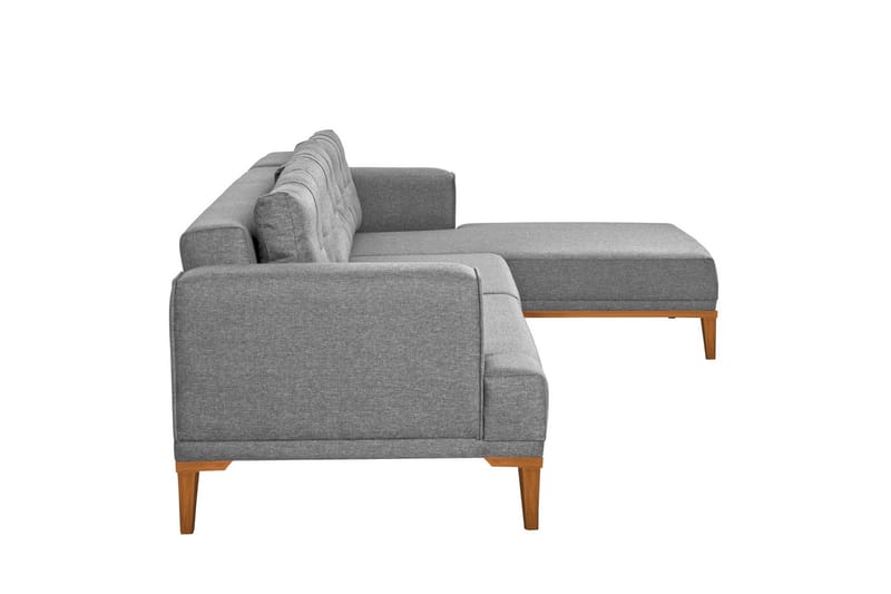 Valsot 4-seters Sofa med Divan - Grå - Møbler - Sofaer - Sofaer med sjeselong - 4 seters sofa med divan