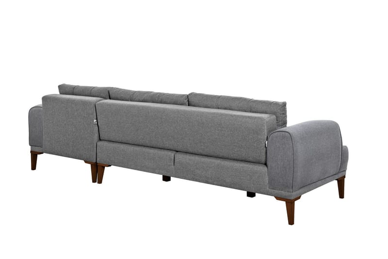 Valsot 4-seters Sofa med Divan - Grå - Møbler - Sofaer - Sofaer med sjeselong - 4 seters sofa med divan