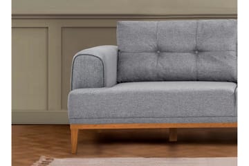 Valsot 4-seters Sofa med Divan - Grå - Møbler - Sofaer - Sofaer med sjeselong - 4 seters sofa med divan