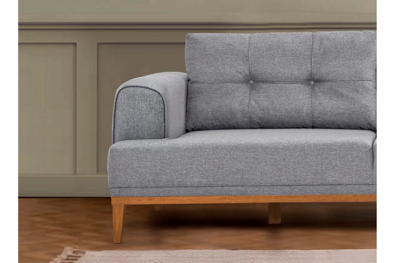Valsot 4-seters Sofa med Divan - Grå - Møbler - Sofaer - Sofaer med sjeselong - 4 seters sofa med divan