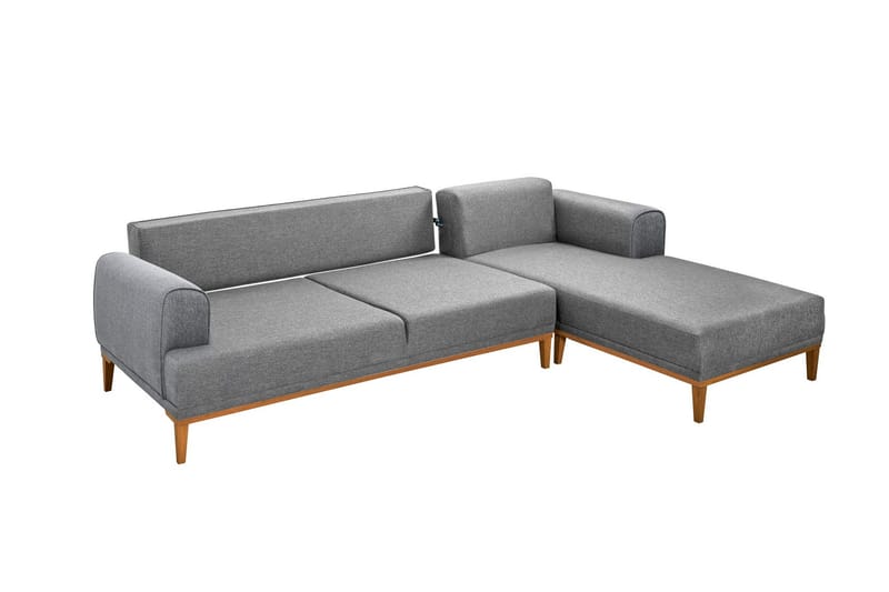 Valsot 4-seters Sofa med Divan - Grå - Møbler - Sofaer - Sofaer med sjeselong - 4 seters sofa med divan