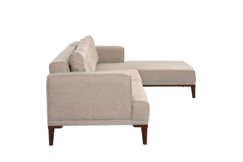Valsot 4-seters Sofa med Divan - Krem - Møbler - Sofaer - Sofaer med sjeselong - 4 seters sofa med divan